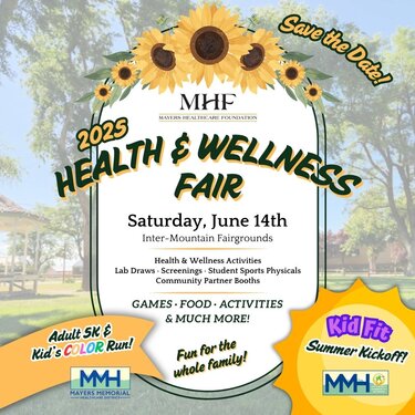 Ad that says 2025 Health and Wellness Fair. Saturday, June 21st. Inter-mountain Fairgrounds